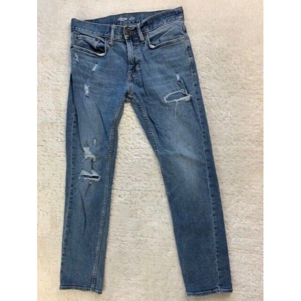 Old Navy Size 30x30 Mens Slim Jeans Built In Flex Stretch Distressed Med Wash